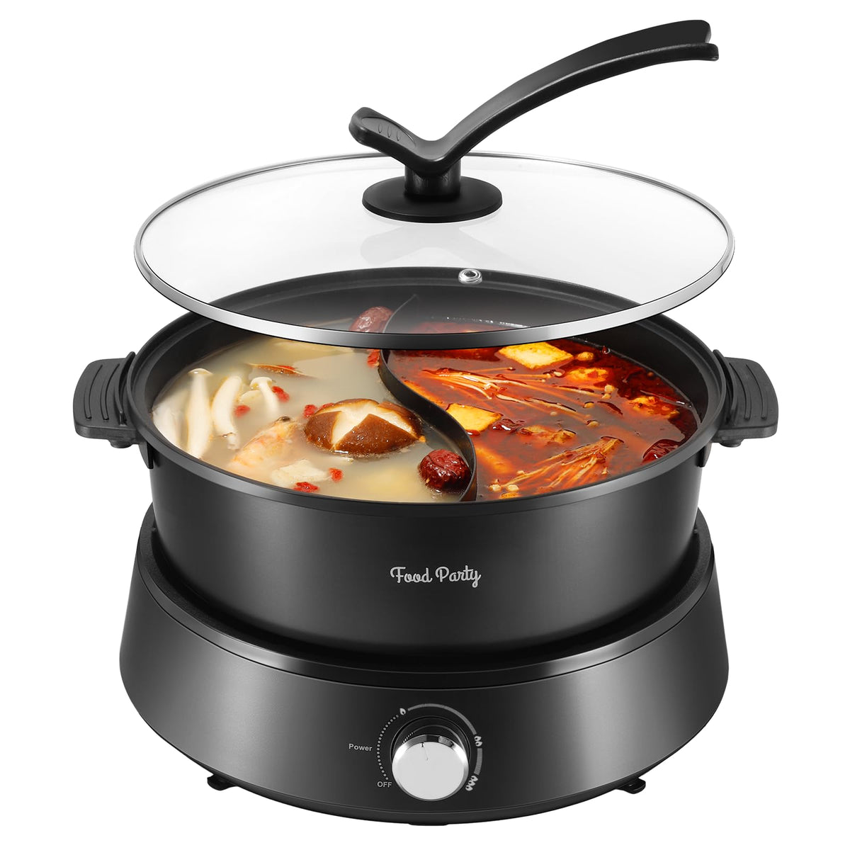 Food Party hot pot separable base for easy cleaning and versatile cooking