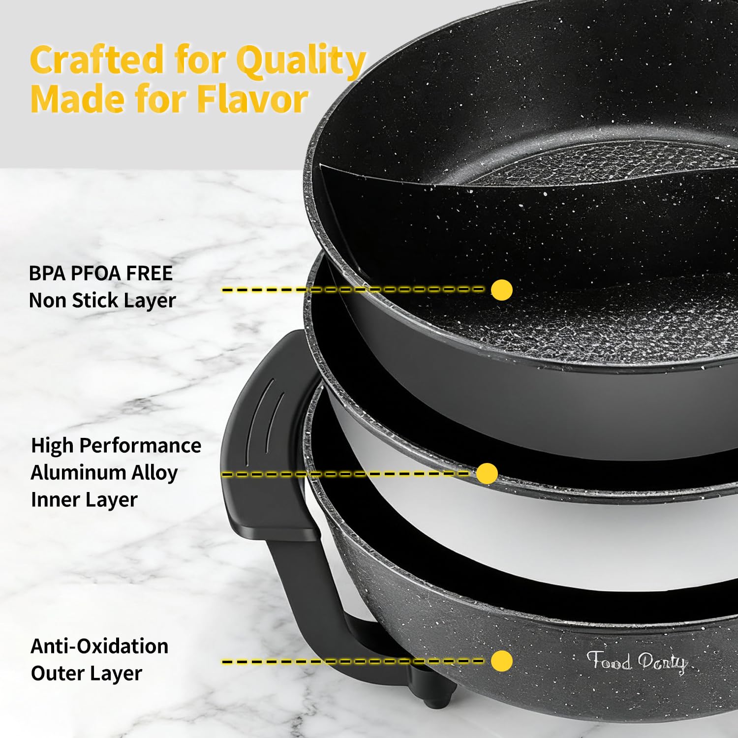 Food Party hot pot 6L capacity ideal for family feasts