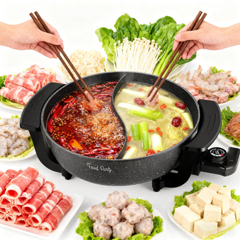 Food Party hot pot lightweight aluminum body for quick heating