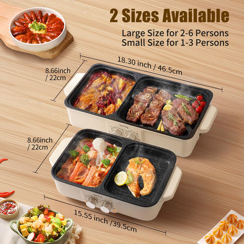 Food Party non-stick interior ensures easy release and quick cleaning after cooking.