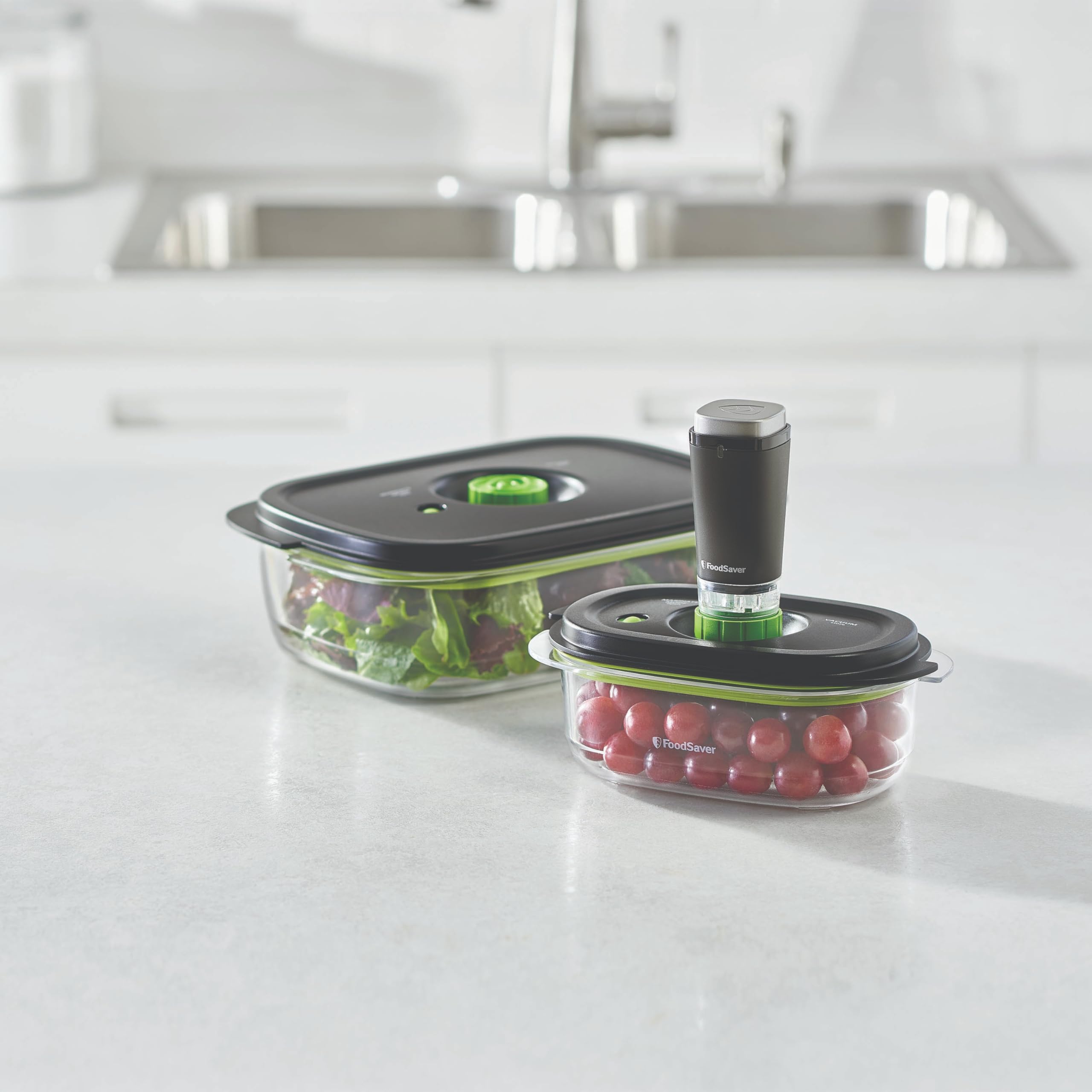 FoodSaver marinade mode container enables quick flavor infusion