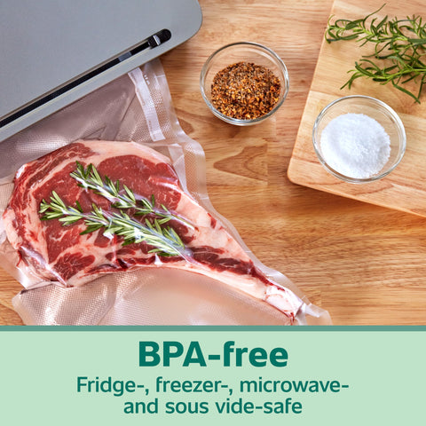 FoodSaver BPA-free microwave-safe rolls in a kitchen setting