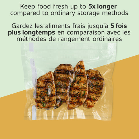 FoodSaver BPA-free multi-layer design for safe, durable storage.