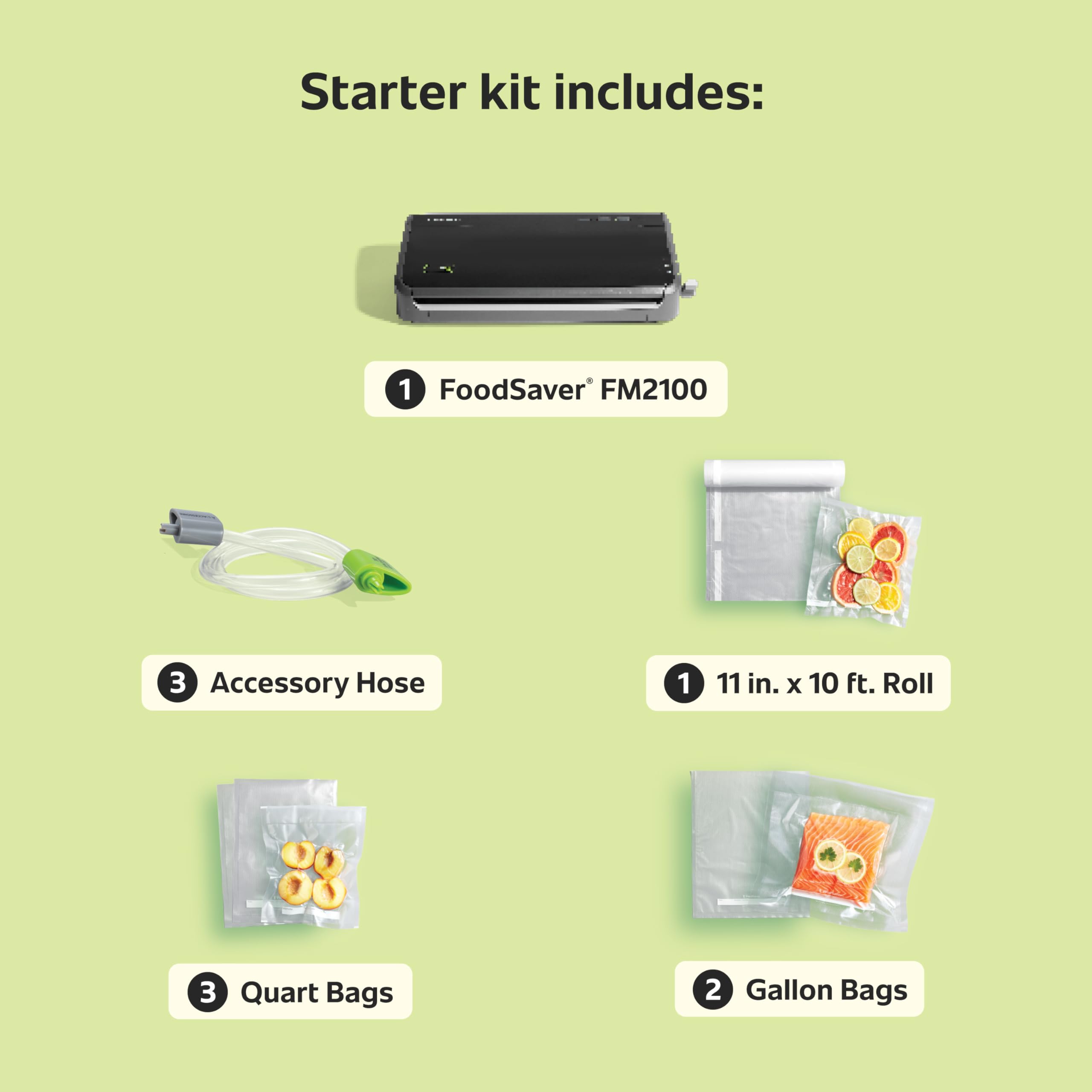 FoodSaver durable unit with five-year warranty signals long-term reliability.