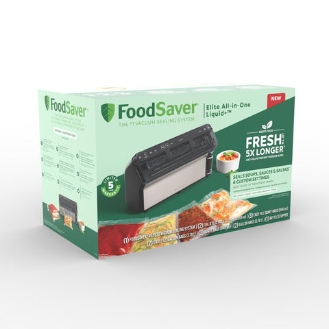 FoodSaver Elite LiquidPlus accessory pack helps you start sealing quickly