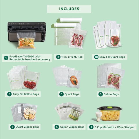 FoodSaver Elite LiquidPlus built-in drip tray keeps counters clean