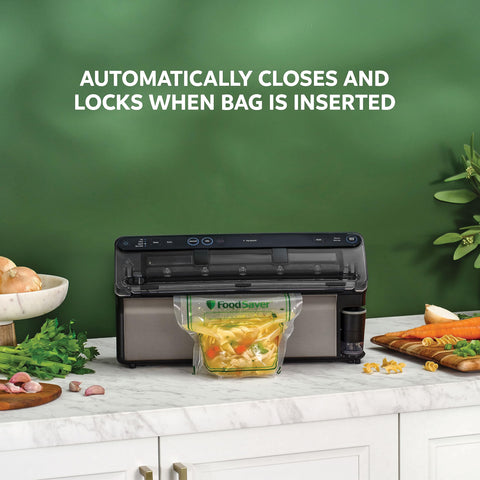 FoodSaver Elite LiquidPlus retractable handheld sealer supports quick marinating