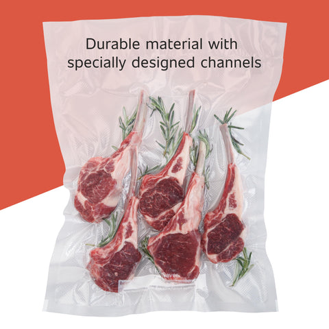 FoodSaver bags are freezer, fridge, microwave, and boiling safe for versatile use.