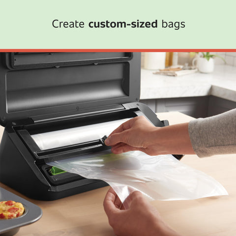 FoodSaver multilayer design locks in flavor and protects from freezer burn.