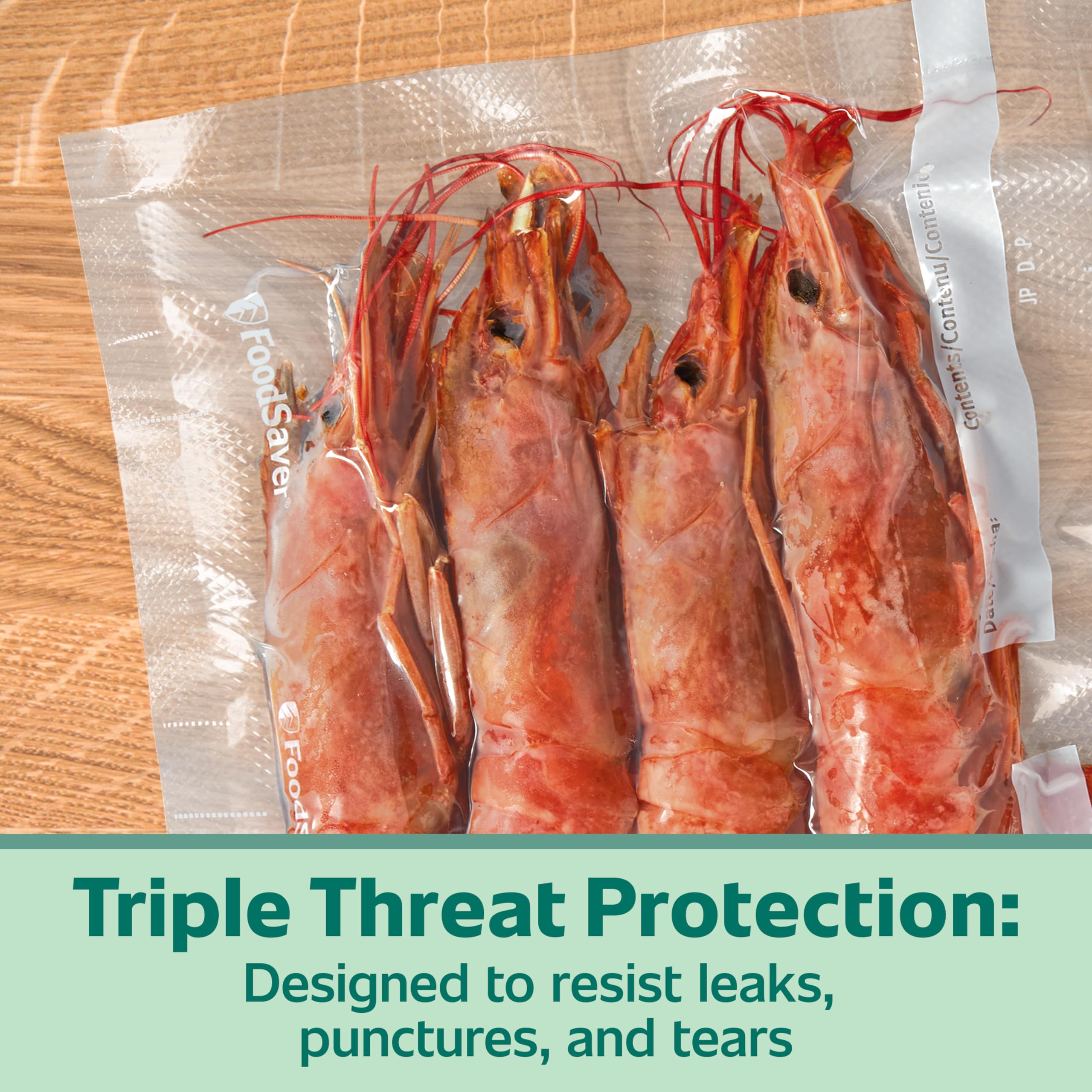 FoodSaver rolls stored in freezer for versatile storage options