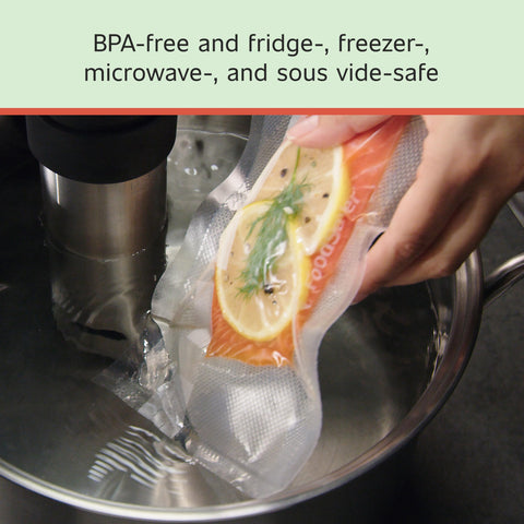 FoodSaver sous vide compatible bags support precise cooking and portioning.