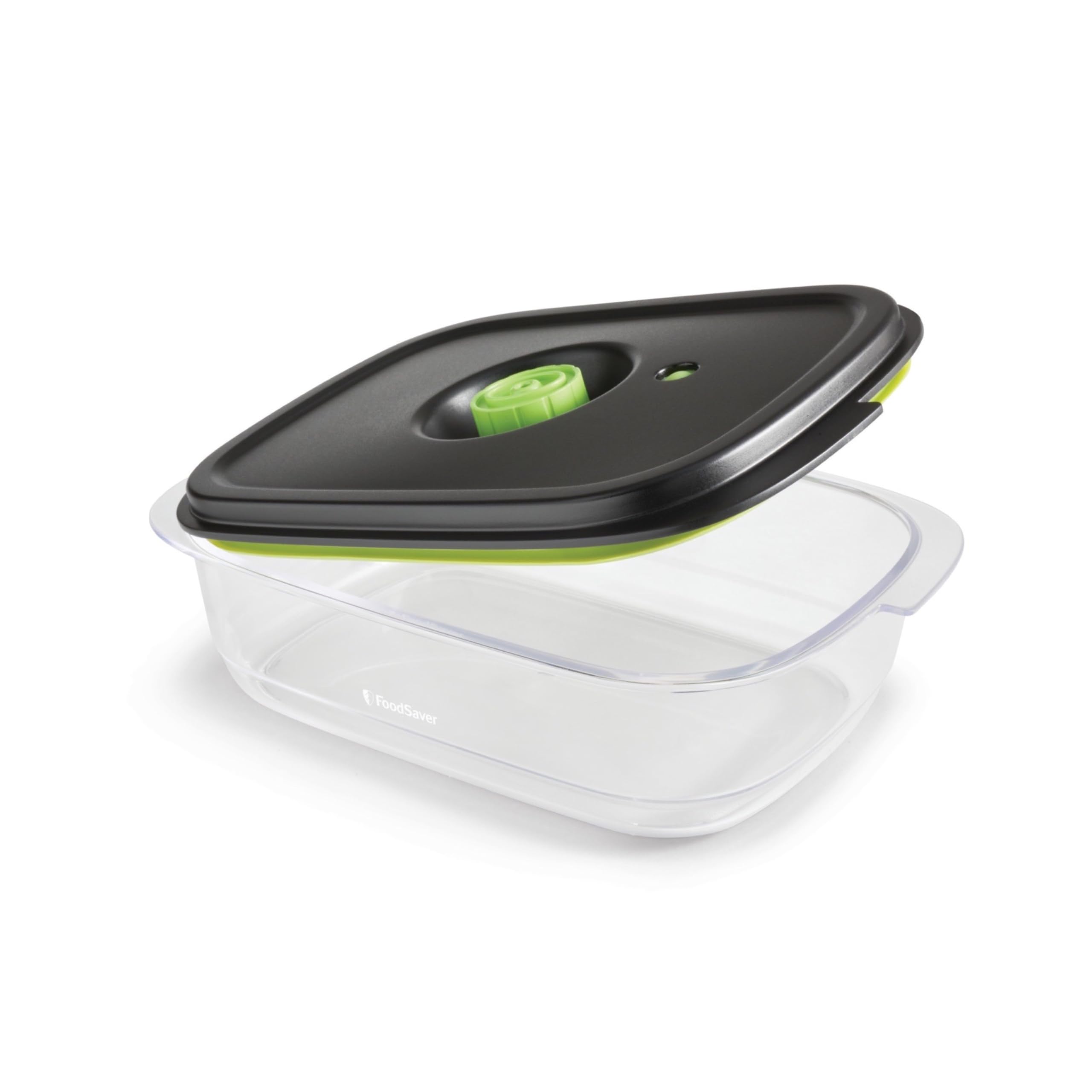 FoodSaver vacuum indicator lid confirms air removal for a secure seal
