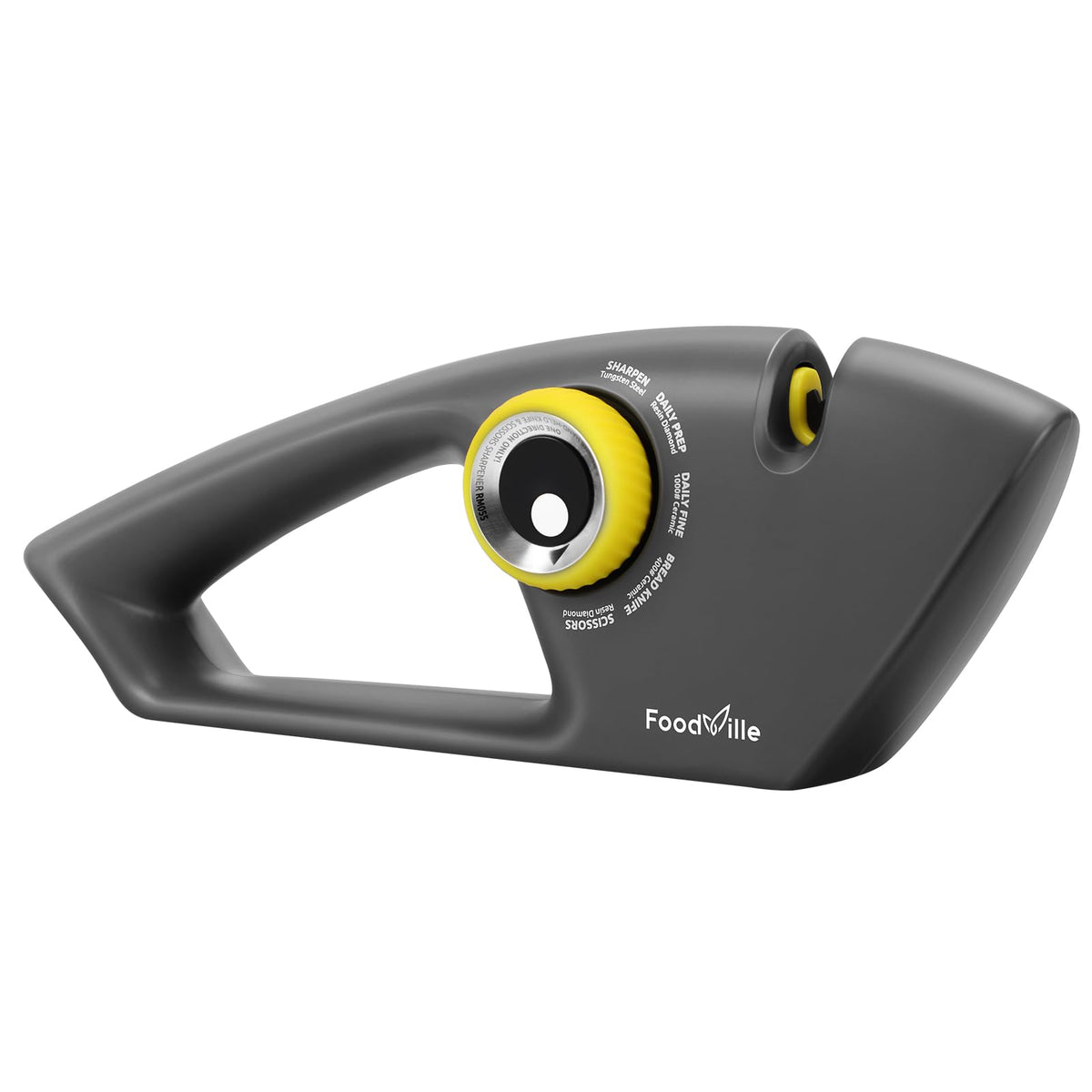FoodVille 5-in-1 sharpener front view for versatile blade care