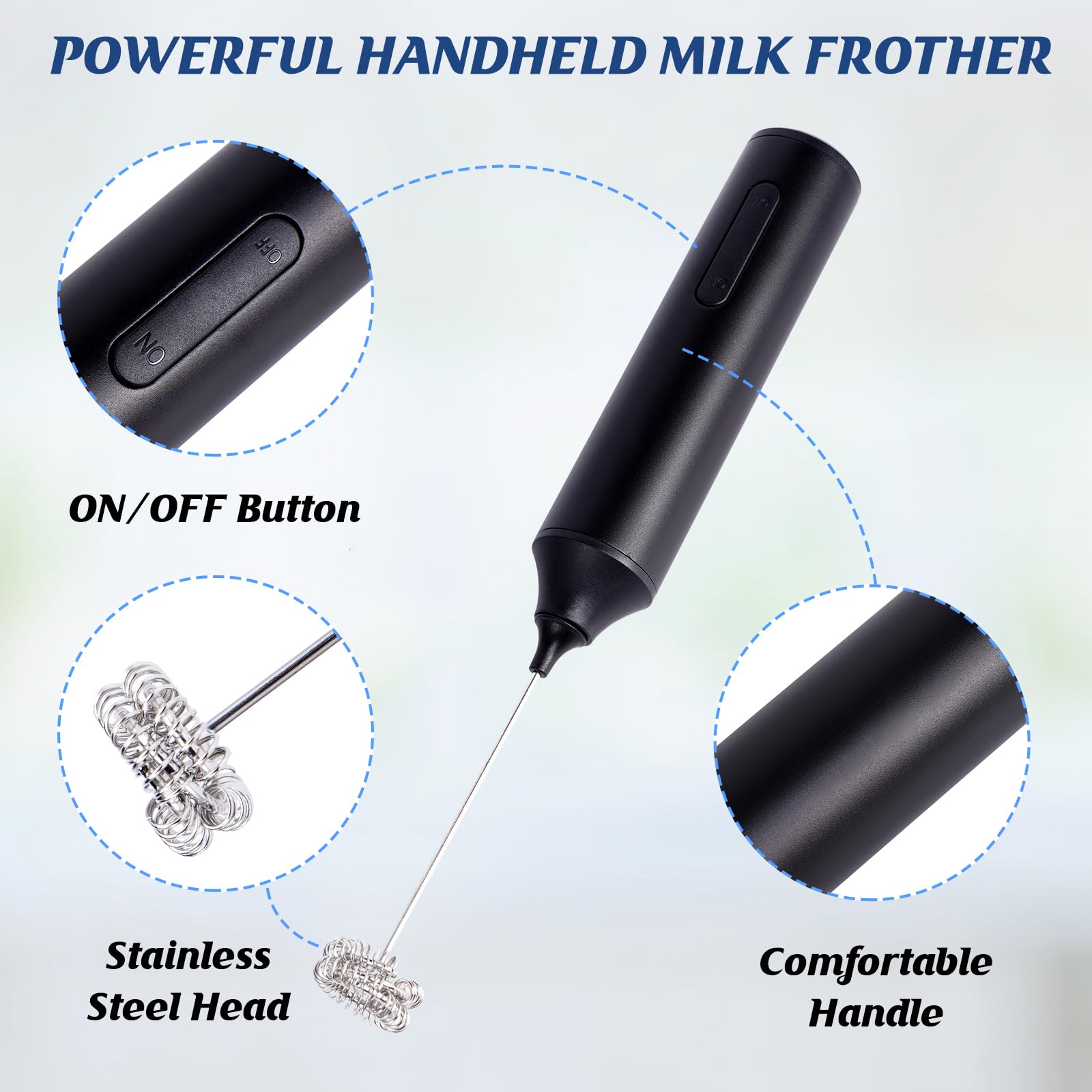 FoodVille MF05 spare whisk head included for quick replacements.
