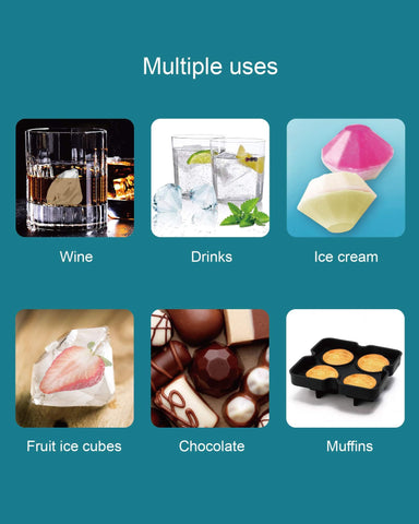 Foosi Diamond cubes slowly melt to preserve flavor in a glass.