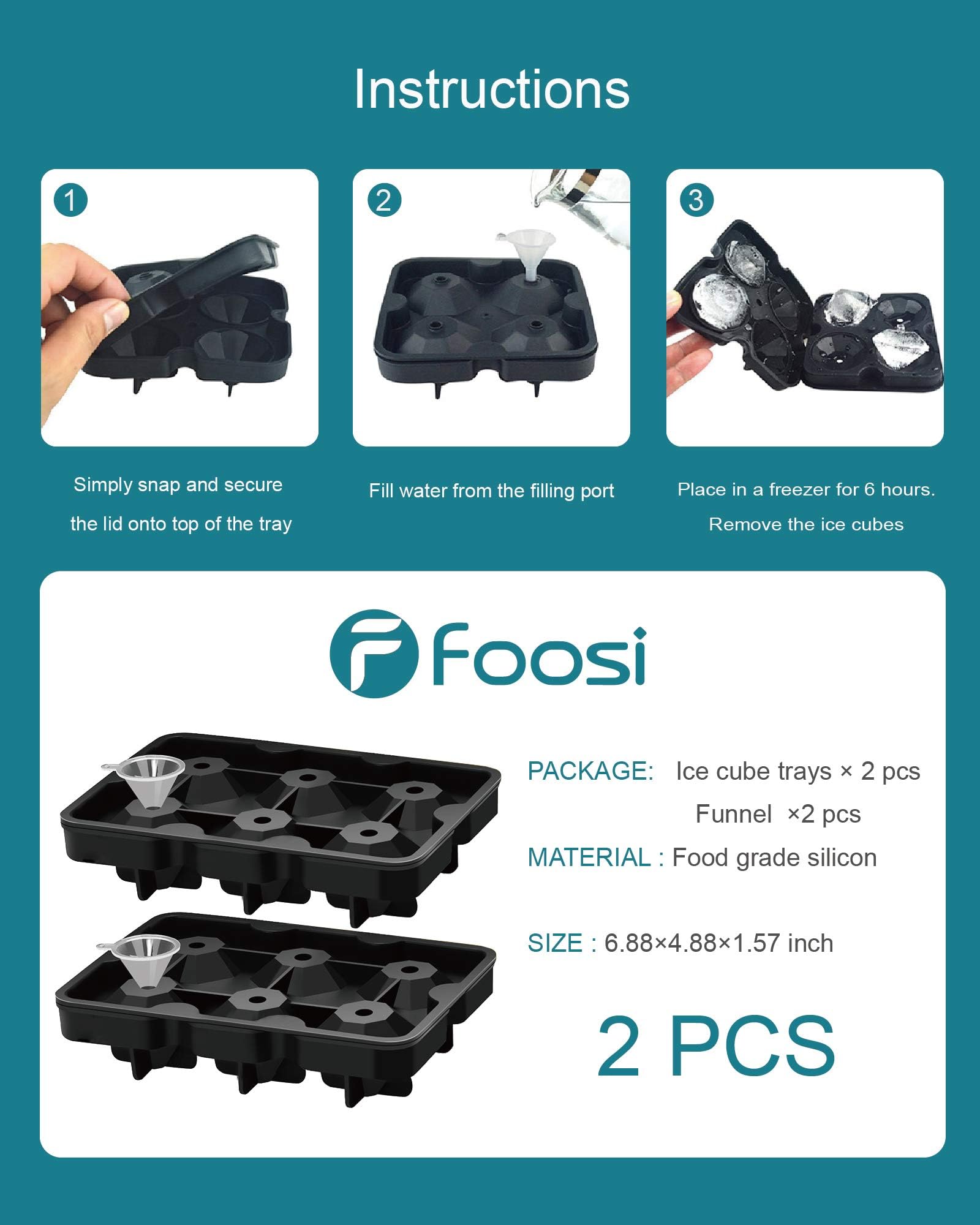 Foosi Dishwasher-safe mold for easy cleanup after use.
