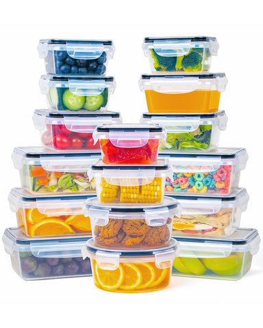 FOOYOO 32-piece storage set with lids, airtight and ready for pantry organization