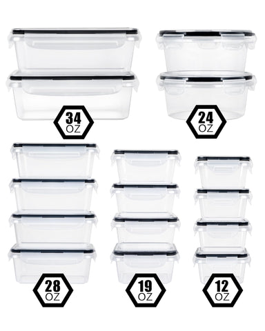 FOOYOO airtight lids snapped securely for leak-free lunch prep