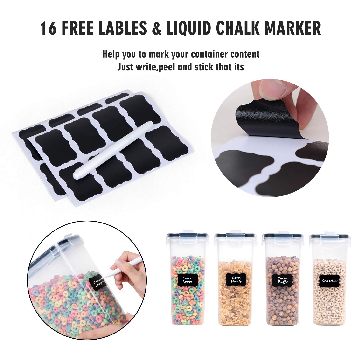 FOOYOO container with ergonomic grip for easy handling, even when full
