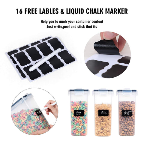 FOOYOO locking lids with silicone seal ensure airtight closure