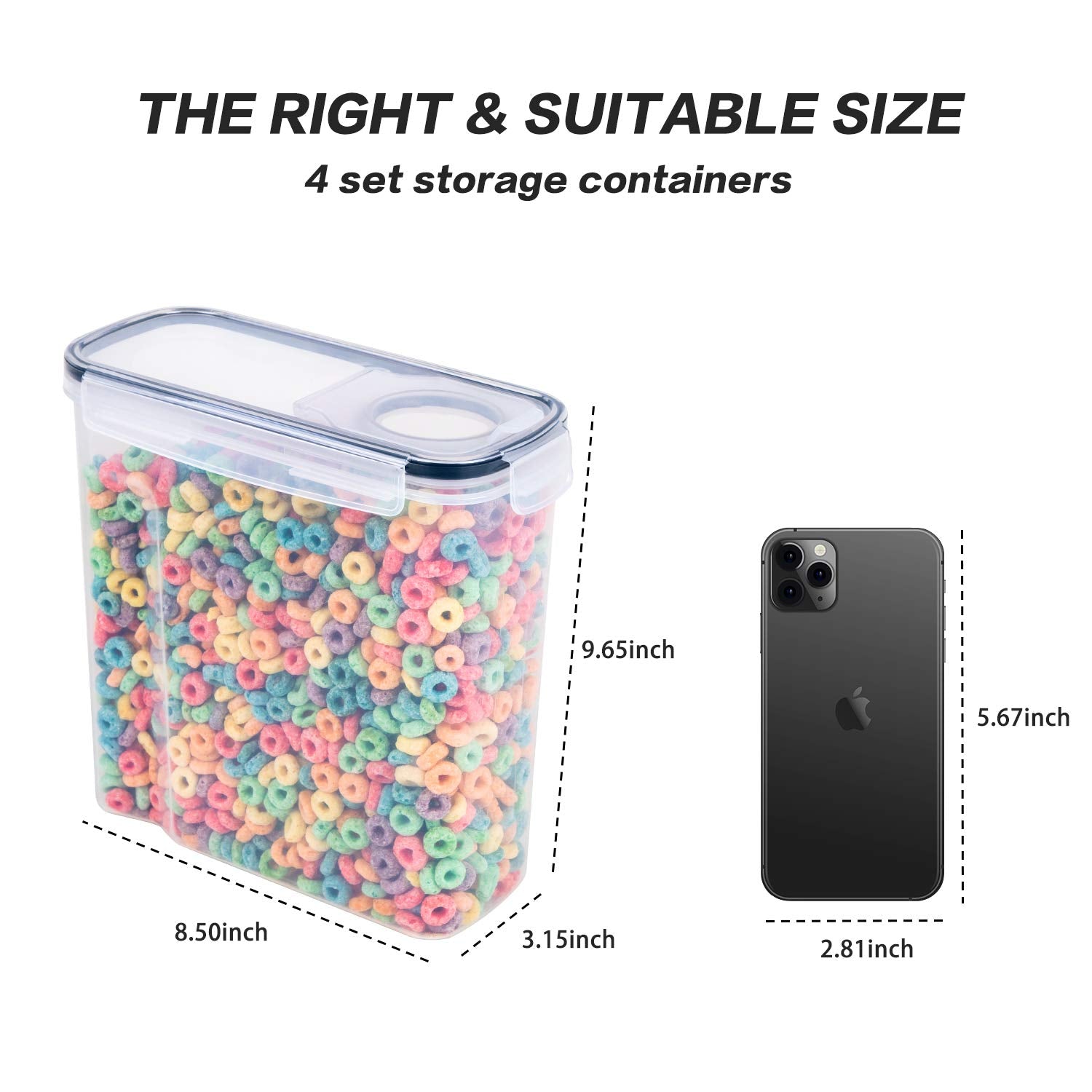 Pour-through lid enables easy serving without opening the container