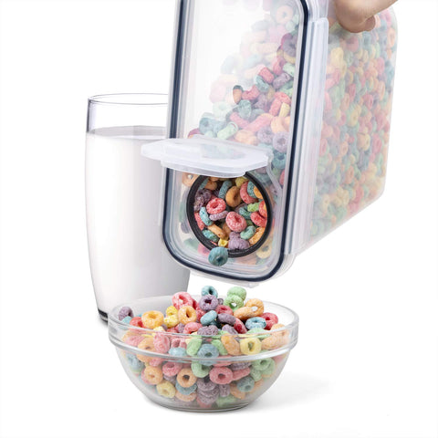 FOOYOO pour-spout close-up shows easy dispensing without lid removal.