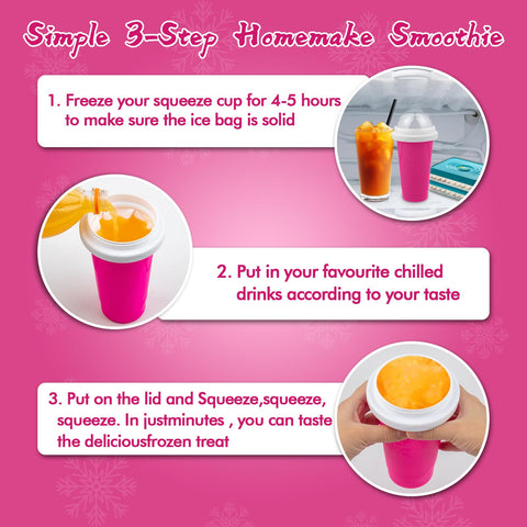 Fopudy Slushie Cup 2-in-1 spoon-straw for easy sipping during playtime.