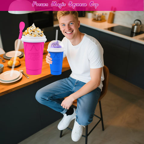 Fopudy Slushie Cup easy-grip lid for comfortable handling.