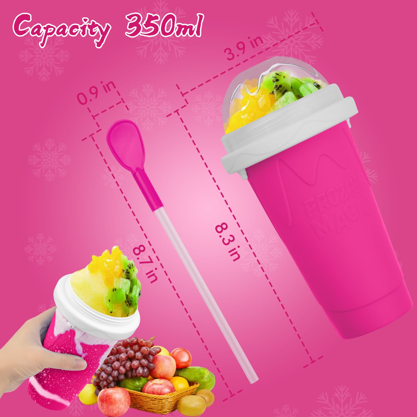 Fopudy Slushie Cup portable lid keeps beverages protected on the go.