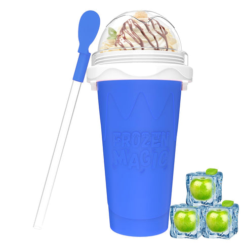 Fopudy slushy maker blue cup ready for refreshing slush