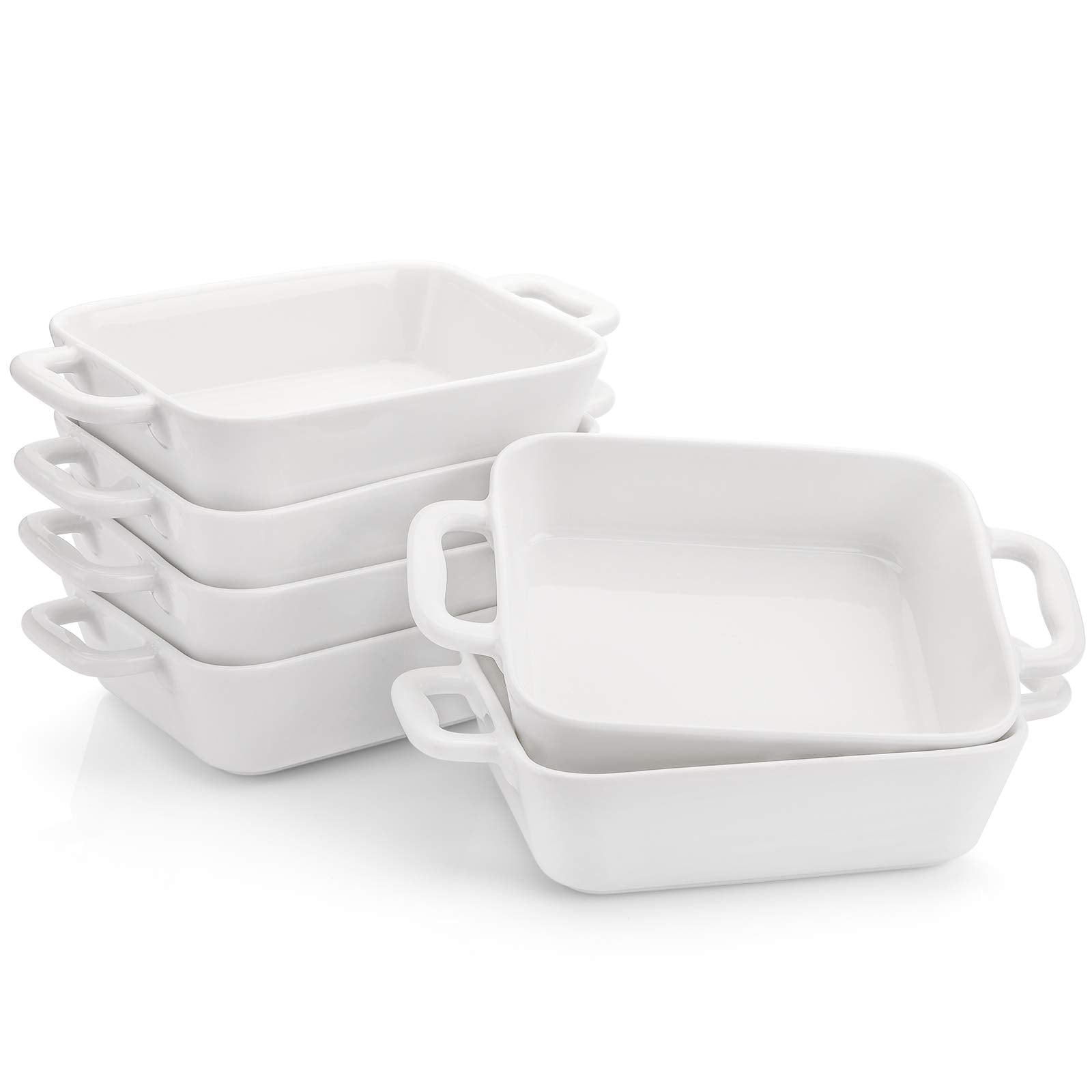 Foraineam 6-piece bakeware rectangle dishes ready for oven to table use