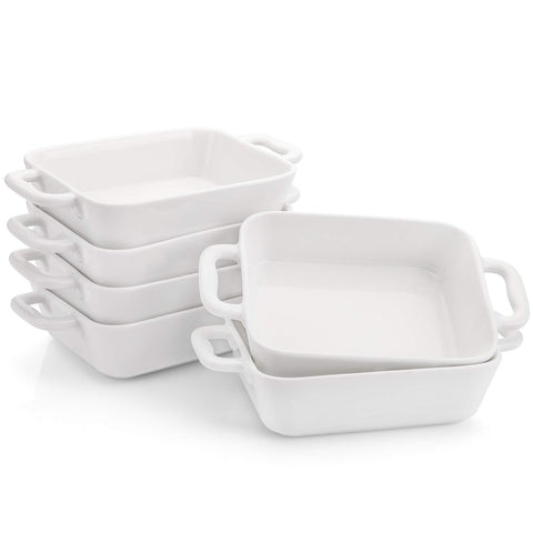 Foraineam 6-piece bakeware rectangle dishes ready for oven to table use