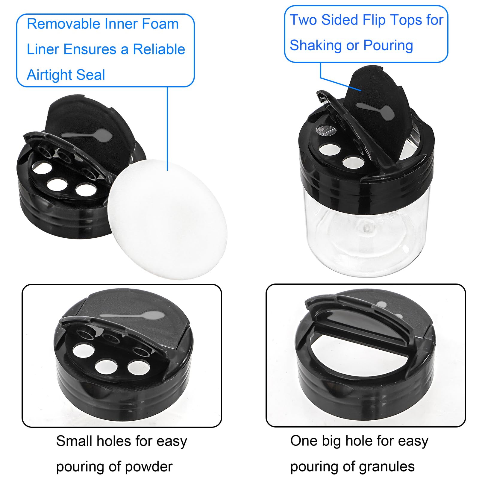 Foraineam bulk spice jar 4oz for organized dry ingredients