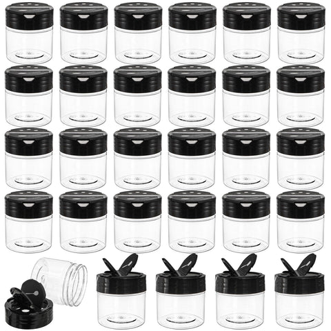 Foraineam clear plastic jar 4oz with transparent body for spices and pantry storage