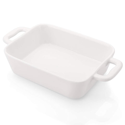 Foraineam dishwasher-safe white porcelain bakeware for easy cleanup