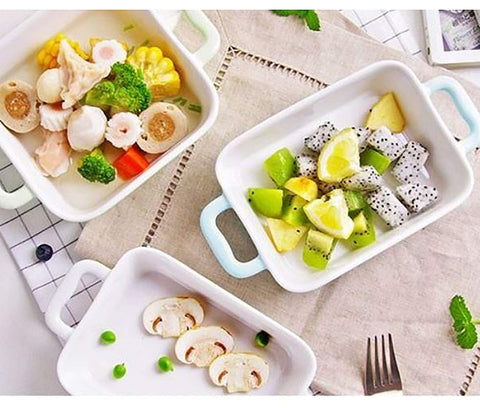 Foraineam rectangle bakeware with double handles for easy transport