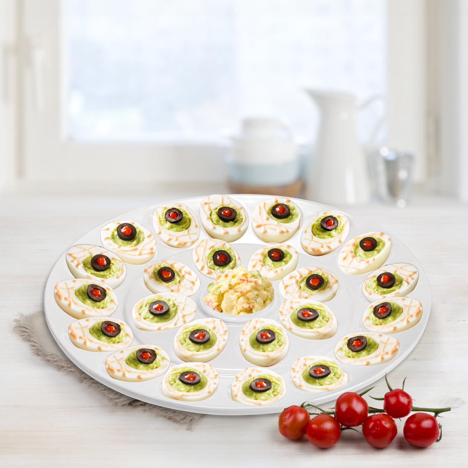 Foraineam white porcelain complements any tableware and elevates holiday entertaining.