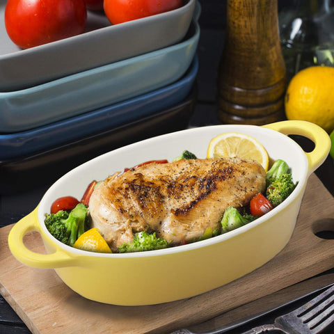 Foraineam orange oval porcelain ramekin vibrant for desserts and appetizers