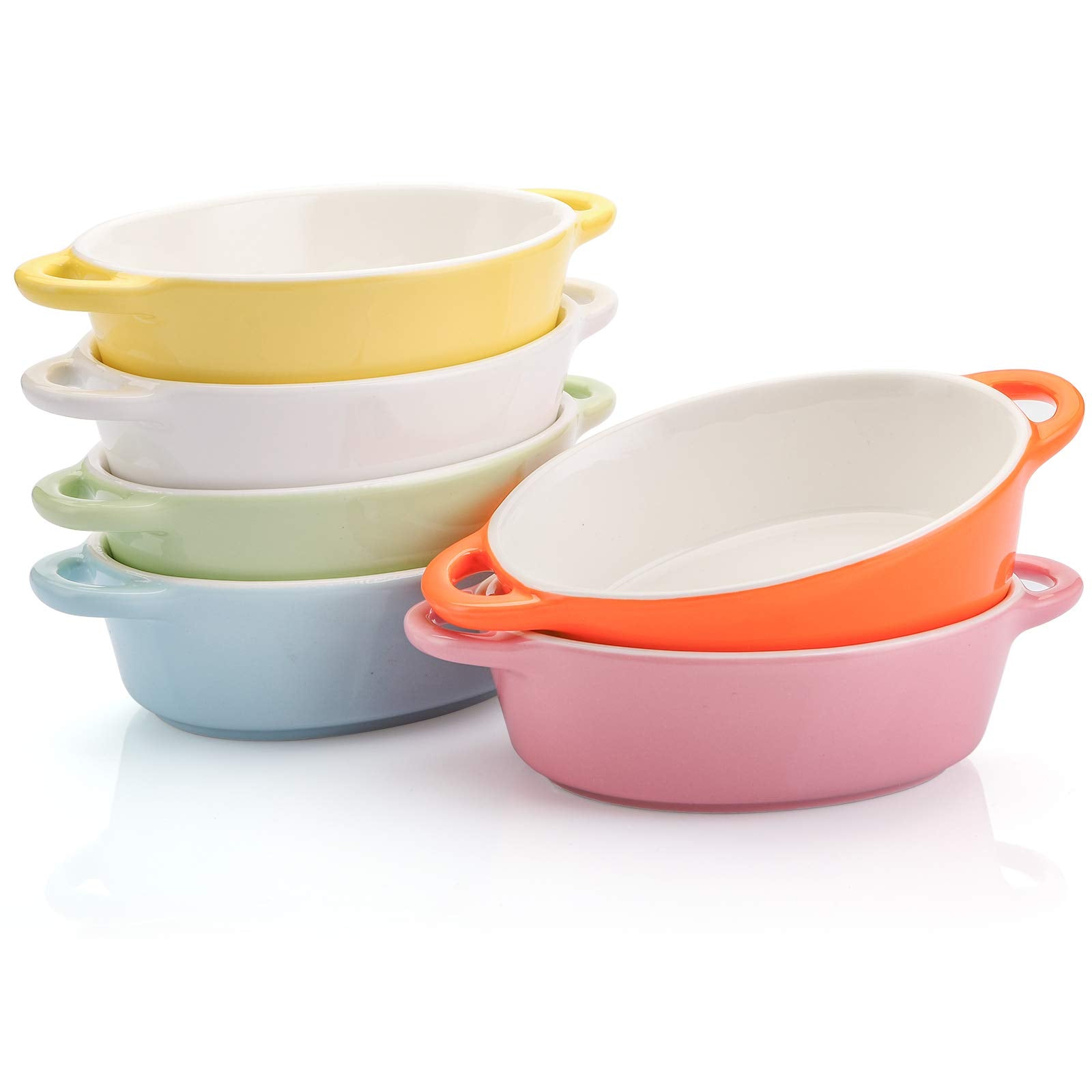 Foraineam pink oval porcelain ramekin ideal for sauces and desserts