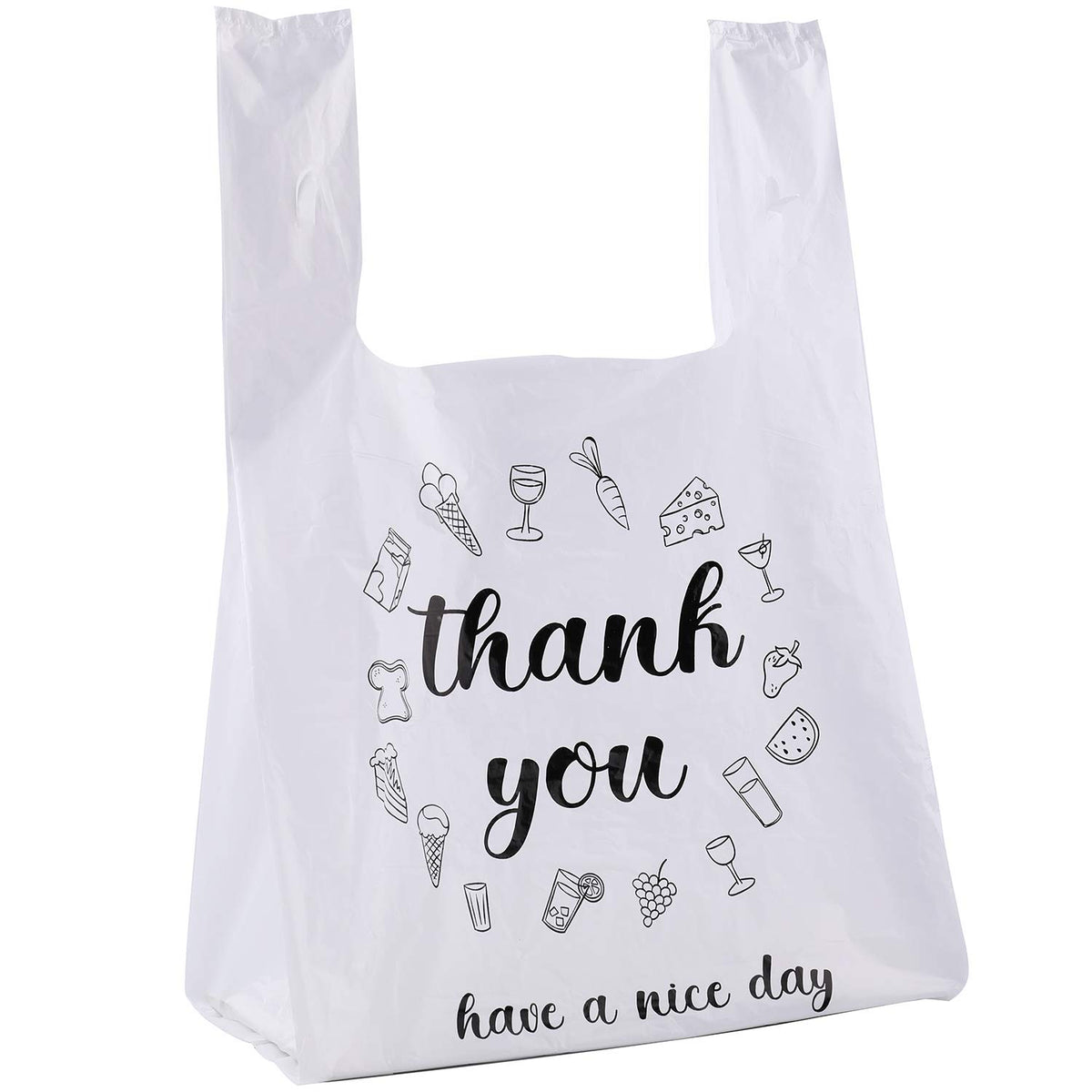 Foraineam 500 Ct bag front view with thank-you print for retail use
