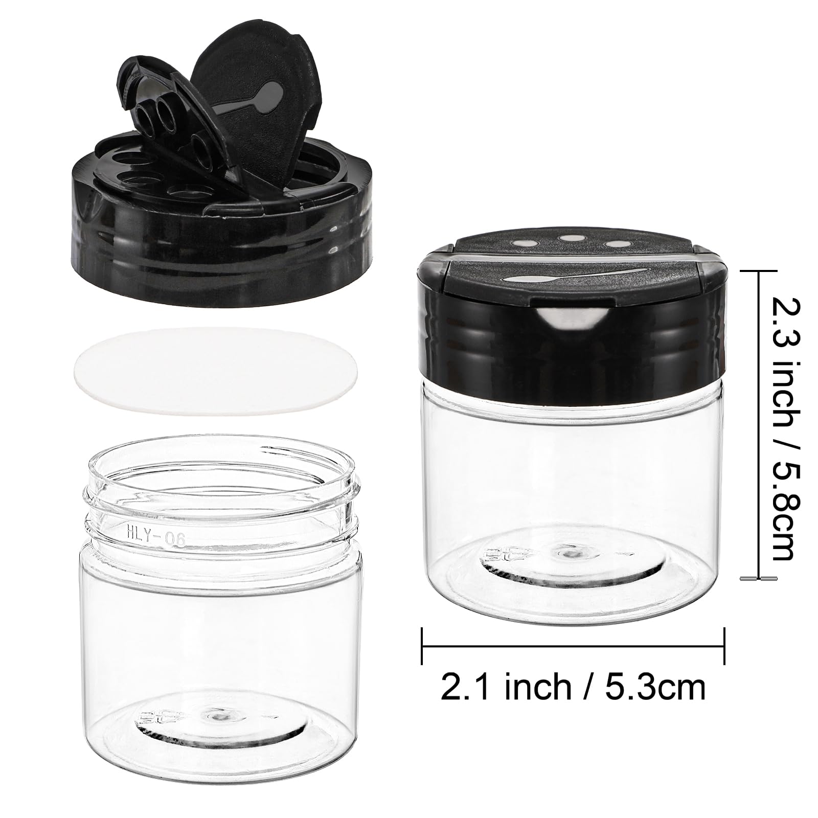 Foraineam two-sided flip lid on spice jar for shake or pour