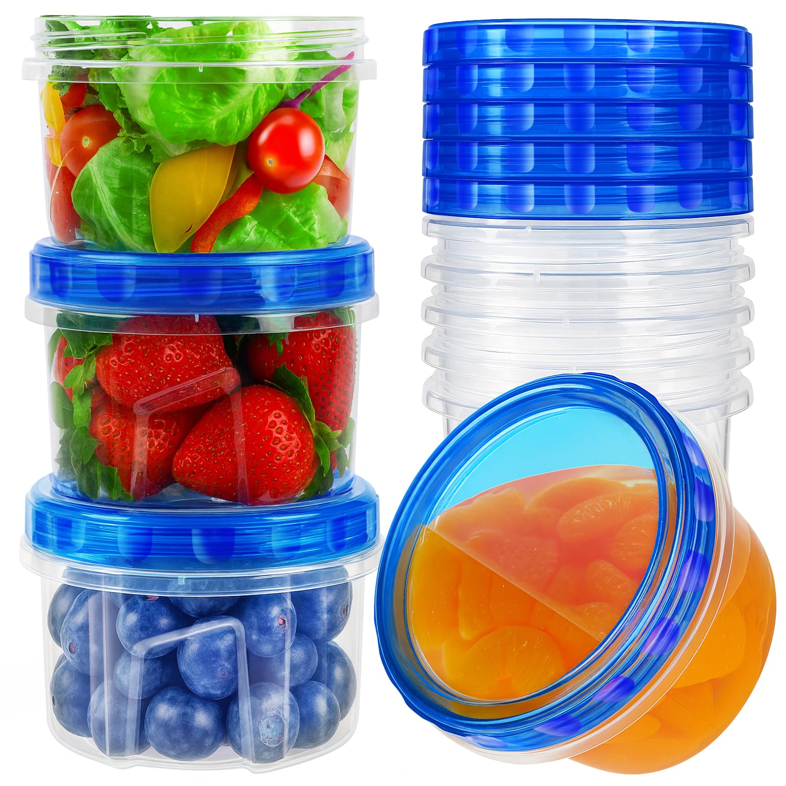 Forest Breathing 10-pack 17oz twist-top containers keep meals secure and fresh.