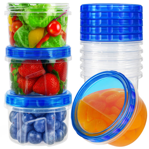 Forest Breathing 10-pack 17oz twist-top containers keep meals secure and fresh.