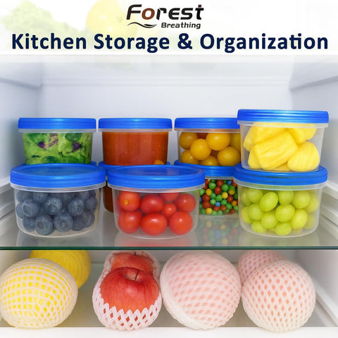 Forest Breathing fridge storage aids organized fruit and salad preparation.