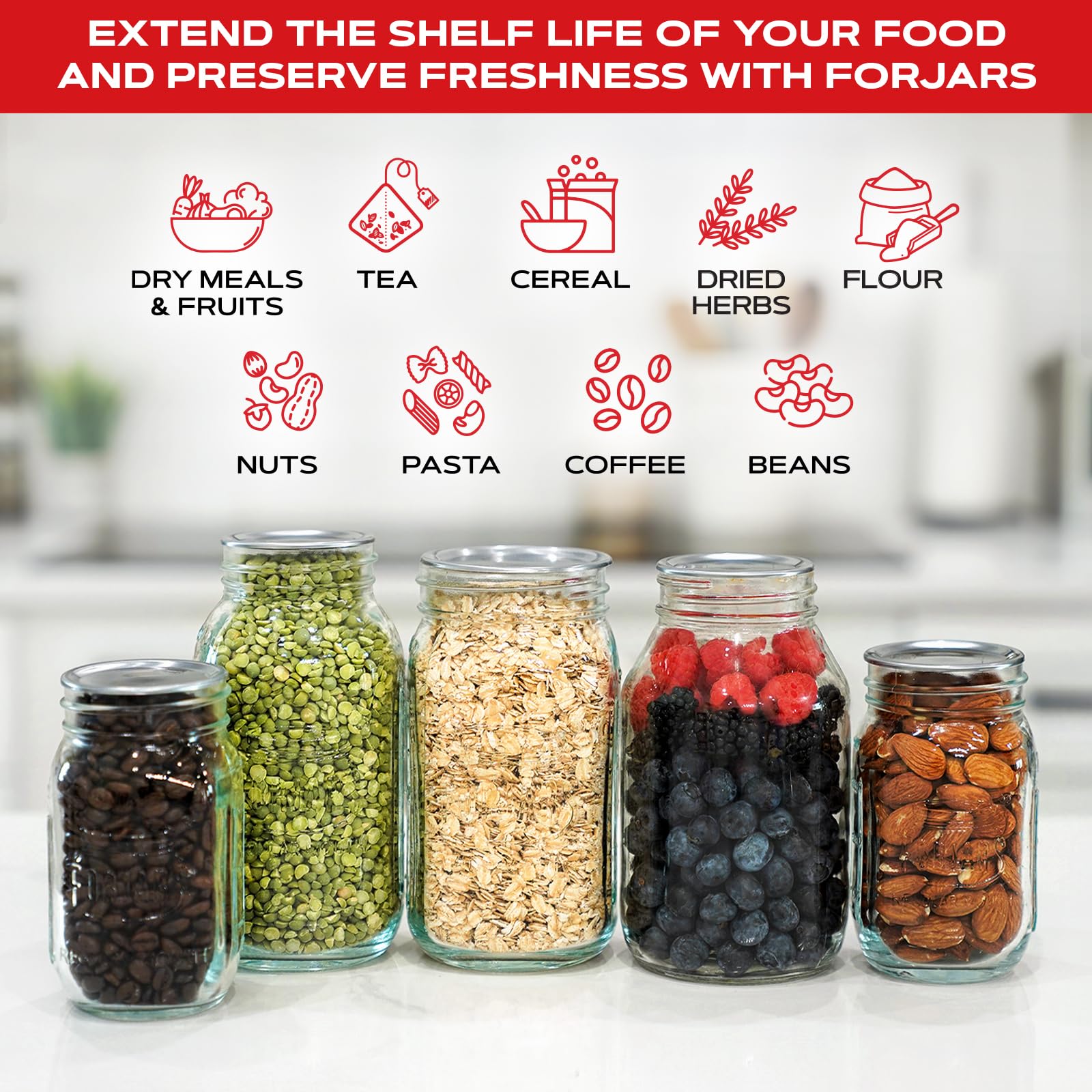 FORJARS BPA-free material close-up shows safe, easy-to-clean components.