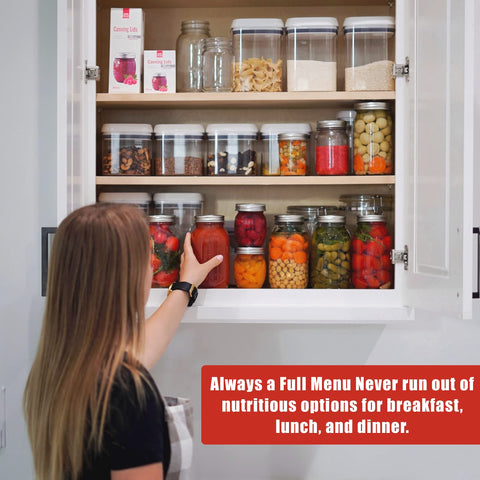 FORJARS BPA-free seals promote safe airtight storage of ingredients.