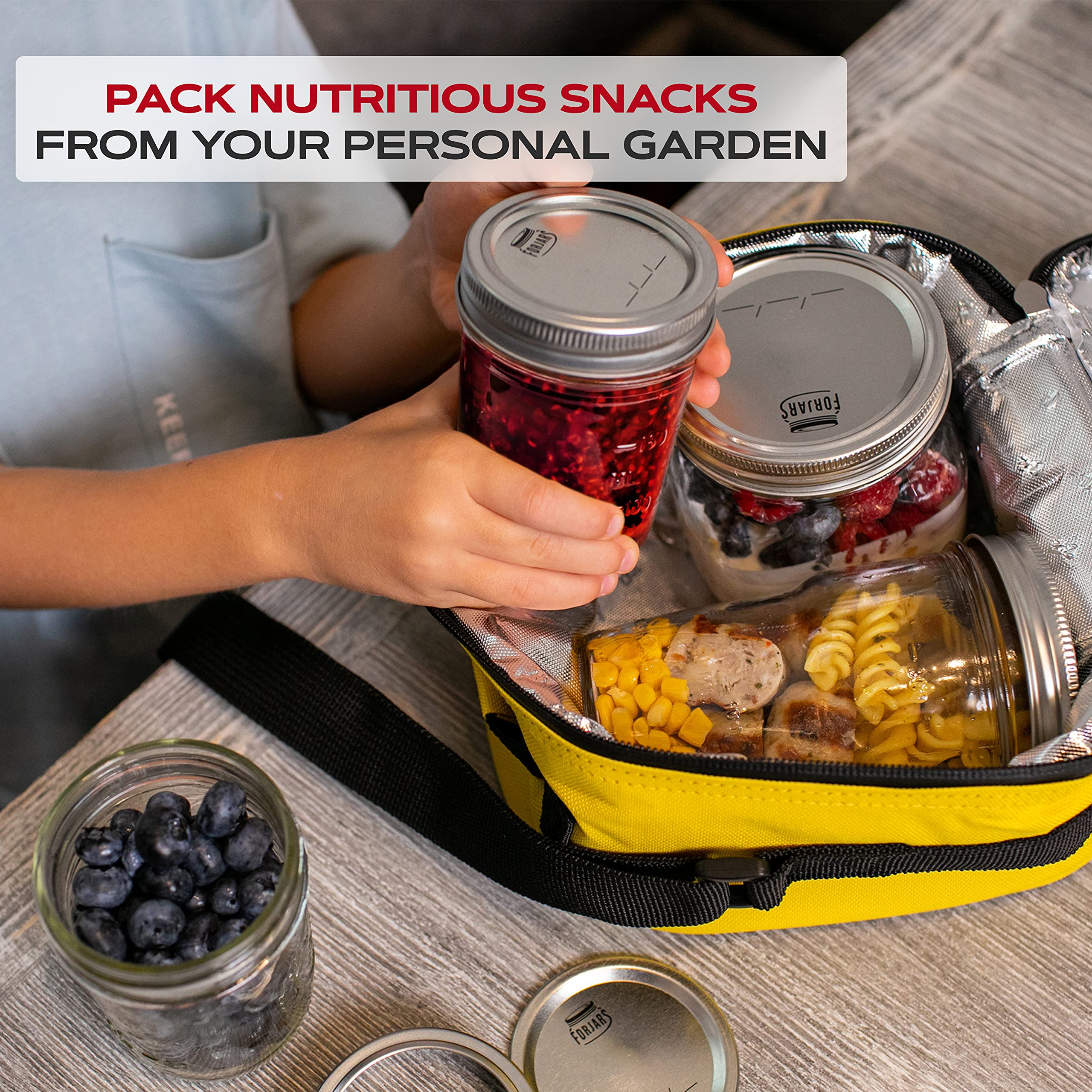 FORJARS canning lids with ball compatibility extend jar options.