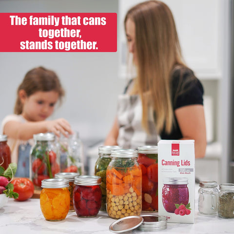 FORJARS canning lids and rings set ideal for meal prep and storage