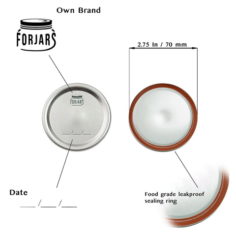 FORJARS silicone seals maintain freshness and prevent leaks in jars.