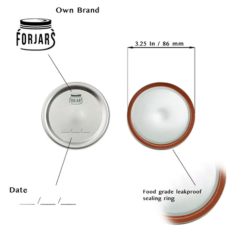 FORJARS silicone seals BPA-free keep flavors fresh and prevent leaks